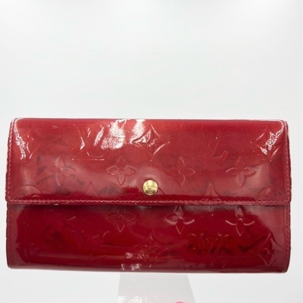 LOUIS VUITTON MONOGRAM VERNIS  RED WALLET